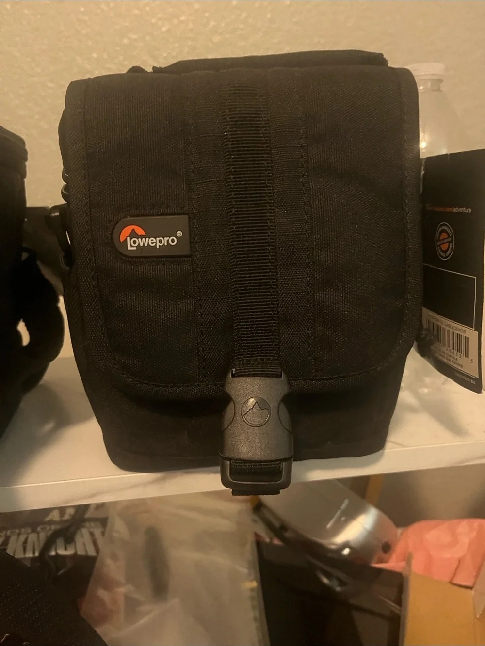 Aventura Black Camera Pouch with Shoulder Strap/Lowepro without strap. 2 Bags!